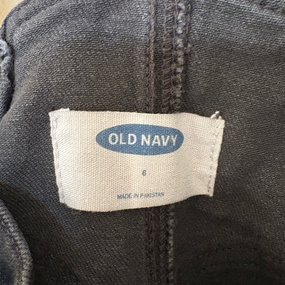 Old Navy Straight Leg Overalls Black Womens size 6 - Picture 6 of 8